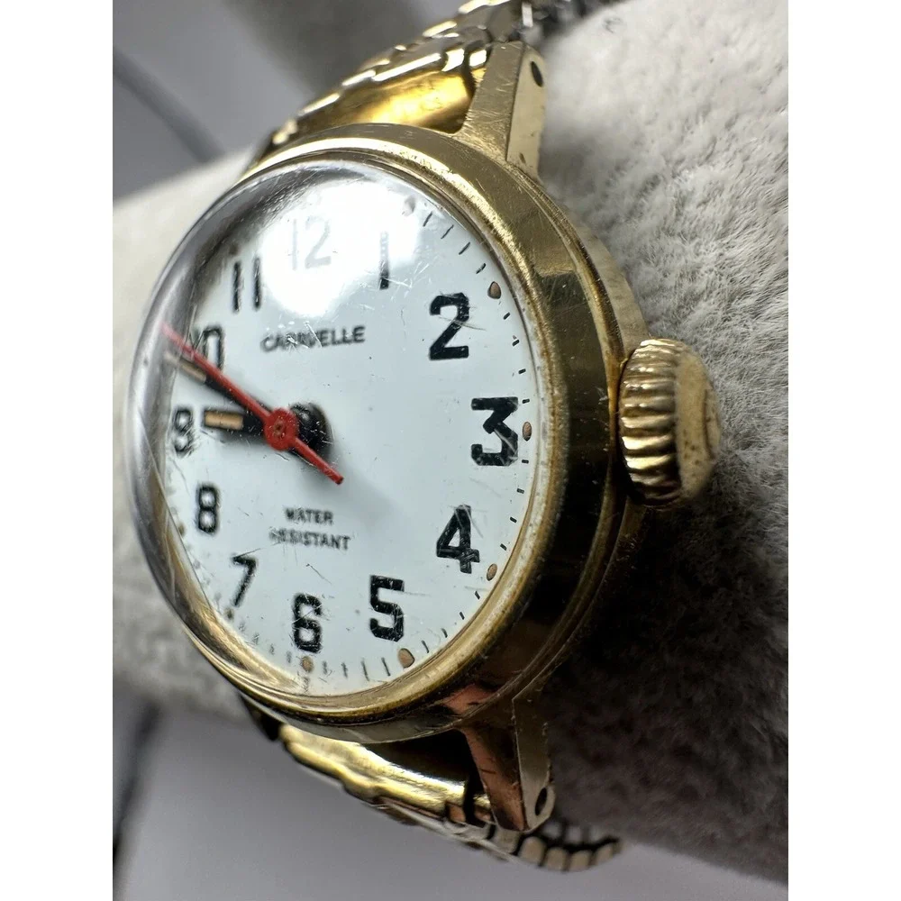 Caravelle By Bulova Watch Ladies 1974 N4 Manual Wind Easy Reader‎ 22MM 5.5